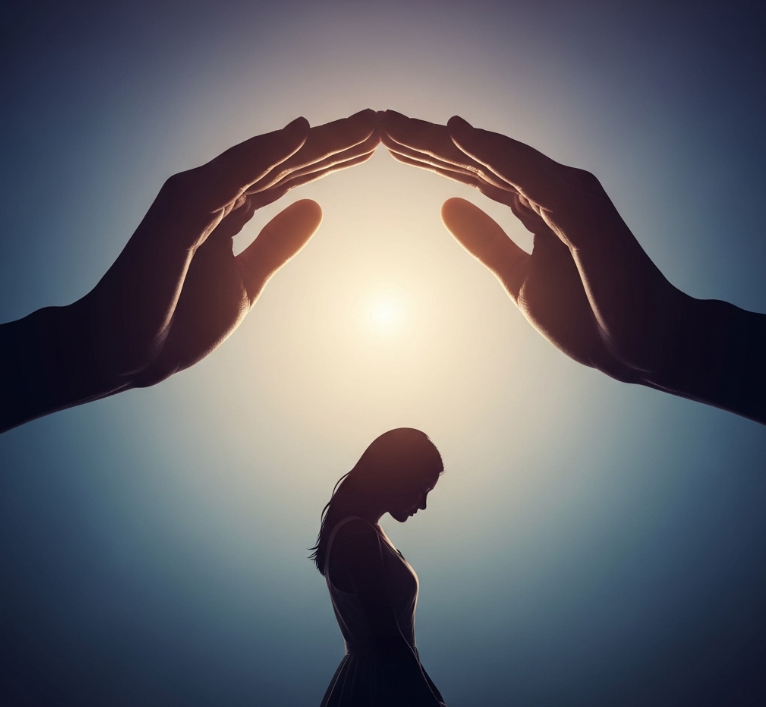 사용자의 감정에 공감하고 희망을 전달하는 안정적인 이미지.