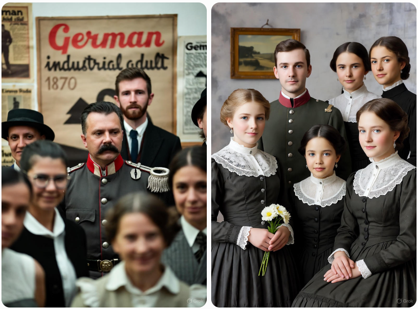 1870년 독일 베를린 엽서. 군인 홀더 배경.