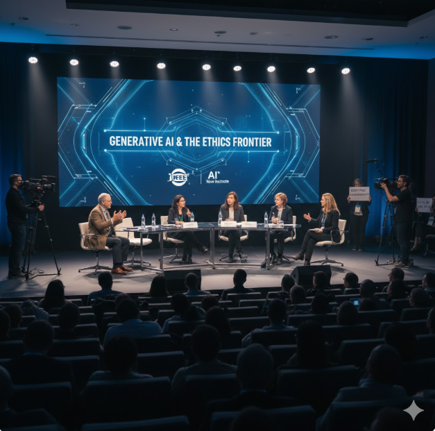 패널 토론: 각 분야 전문가들이 모여 딥페이크로 인한 가짜 뉴스 유포, 인권 침해 및 초상권 보호 방안에 대해 심도 있게 토론하고 있습니다. 패널 토론: 각 분야 전문가들이 모여 딥페이크로 인한 가짜 뉴스 유포, 인권 침해 및 초상권 보호 방안에 대해 심도 있게 토론하고 있습니다.