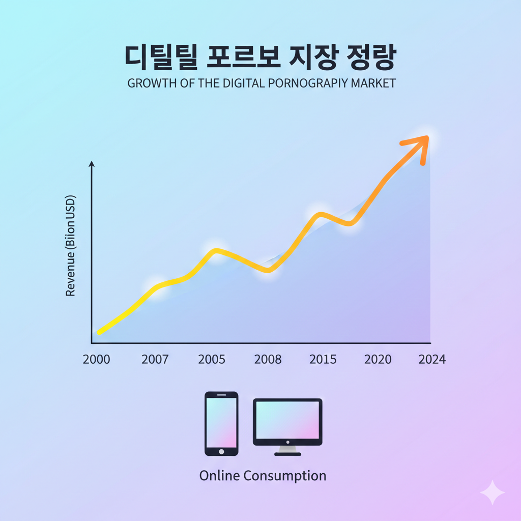 디지털 시장의 성장: 두 번째 이미지(그래프)는 2000년대 이후 스마트폰과 컴퓨터를 통한 온라인 소비가 급증함에 따라 시장 매출액이 가파르게 상승하는 추세를 보여줍니다. 디지털 시장의 성장: 두 번째 이미지(그래프)는 2000년대 이후 스마트폰과 컴퓨터를 통한 온라인 소비가 급증함에 따라 시장 매출액이 가파르게 상승하는 추세를 보여줍니다.