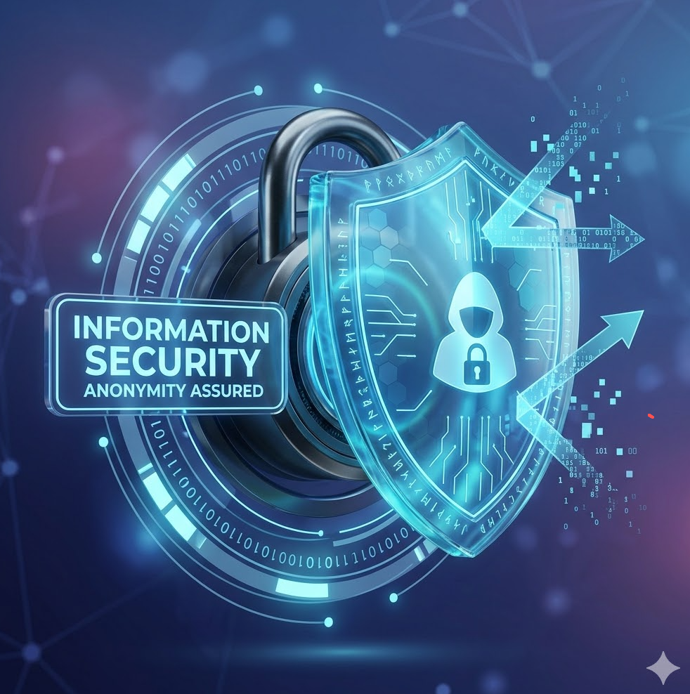 디지털 잠금장치와 투명한 유리 방패가 결합된 3D 그래픽 이미지